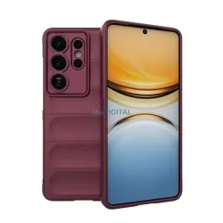   Szilikon telefonvédő (ütésállóság, kameravédő, 3D) BORDÓ Samsung Galaxy S26 Ultra (SM-S948)