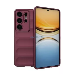 Szilikon telefonvédő (ütésállóság, kameravédő, 3D) BORDÓ Samsung Galaxy S26 Ultra (SM-S948)