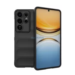   Szilikon telefonvédő (ütésállóság, kameravédő, 3D) FEKETE Samsung Galaxy S26 Ultra (SM-S948)