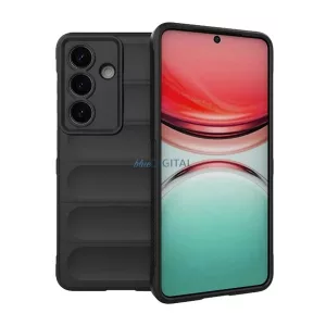 Szilikon telefonvédő (ütésállóság, kameravédő, 3D) FEKETE Samsung Galaxy S26 (SM-S942)