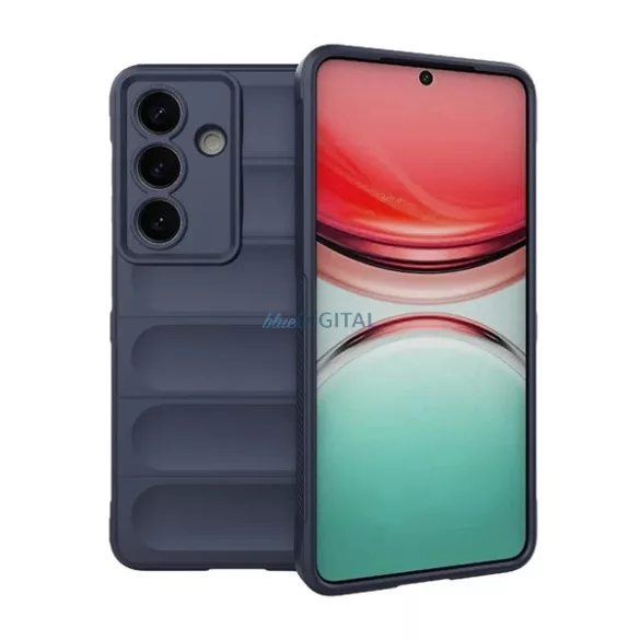 Szilikon telefonvédő (ütésállóság, kameravédő, 3D) SÖTÉTKÉK Samsung Galaxy S26 (SM-S942)