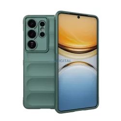  Szilikon telefonvédő (ütésállóság, kameravédő, 3D) SÖTÉTZÖLD Samsung Galaxy S26 Ultra (SM-S948)