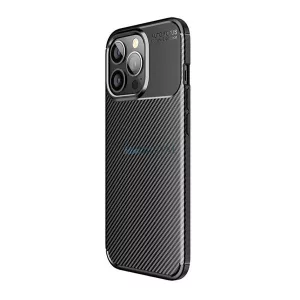 Szilikon telefonvédő (ütésállóság, légpárnás sarok, karbon minta) FEKETE Samsung Galaxy S26 Plus (SM-S947)