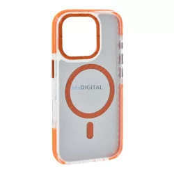   Szilikon telefonvédő (ütésállóság, légpárnás sarok, karbon minta, wireless, MagSafe) NARANCSSÁRGA Samsung Galaxy S26 Plus (SM-S947)
