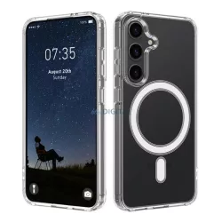   Szilikon telefonvédő (ütésállóság, légpárnás sarok, MagSafe) ÁTLÁTSZÓ Samsung Galaxy S26 Plus (SM-S947)