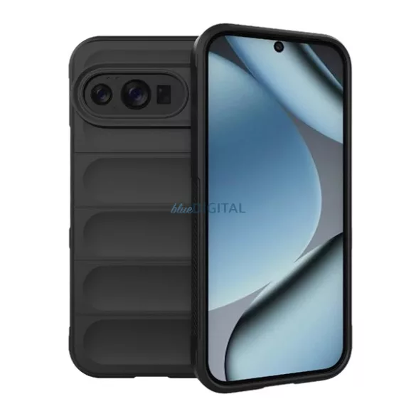 Szilikon telefonvédő (ütésállóság, kameravédő, 3D) FEKETE Google Pixel 10 Pro, Pixel 10