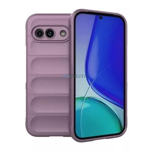 Szilikon telefonvédő (ütésállóság, kameravédő, 3D) LILA Google Pixel 9a