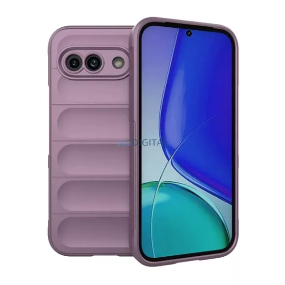 Szilikon telefonvédő (ütésállóság, kameravédő, 3D) LILA Google Pixel 9a