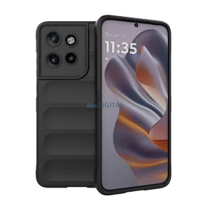 Szilikon telefonvédő (ütésállóság, kameravédő, 3D) FEKETE Motorola Edge 50 Neo 5G (XT2409)