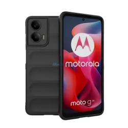   Szilikon telefonvédő (ütésállóság, kameravédő, 3D) FEKETE Motorola Moto E14 (XT2421–14), Moto G24 (XT2423)