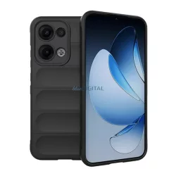   Szilikon telefonvédő (ütésállóság, kameravédő, 3D) FEKETE Oppo Reno 13