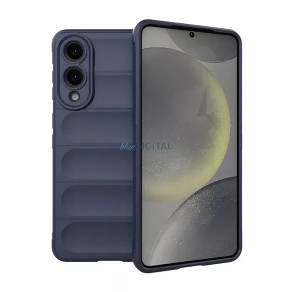 Szilikon telefonvédő (ütésállóság, kameravédő, 3D) SÖTÉTKÉK Samsung Galaxy S25 Edge (SM-S937)