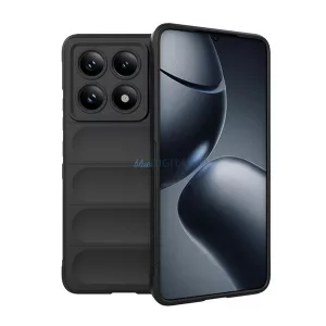 Szilikon telefonvédő (ütésállóság, kameravédő, 3D) FEKETE Xiaomi 14T Pro 5G
