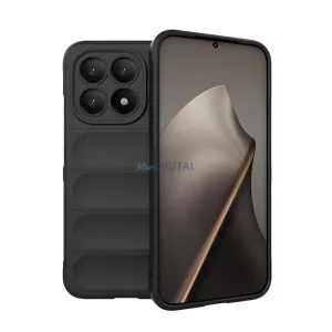 Szilikon telefonvédő (ütésállóság, kameravédő, 3D) FEKETE Xiaomi 15T