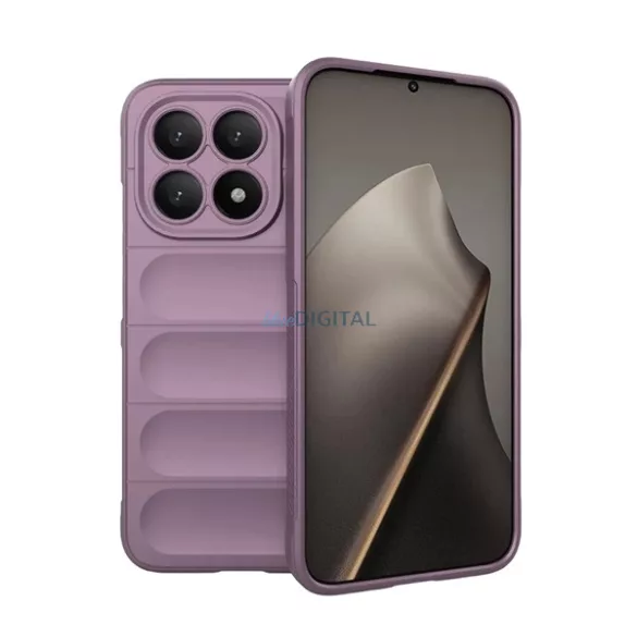 Szilikon telefonvédő (ütésállóság, kameravédő, 3D) LILA Xiaomi 15T