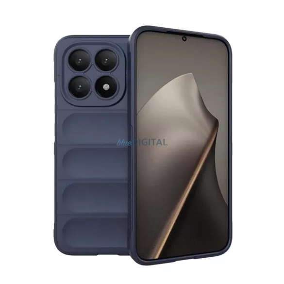 Szilikon telefonvédő (ütésállóság, kameravédő, 3D) SÖTÉTKÉK Xiaomi 15T
