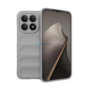 Szilikon telefonvédő (ütésállóság, kameravédő, 3D) VILÁGOSSZÜRKE Xiaomi 15T