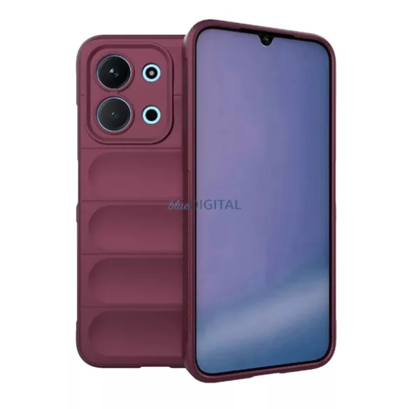 Szilikon telefonvédő (ütésállóság, kameravédő, 3D) BORDÓ Xiaomi Redmi 15C 4G