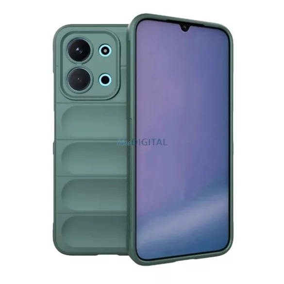Szilikon telefonvédő (ütésállóság, kameravédő, 3D) SÖTÉTZÖLD Xiaomi Redmi 15C 4G