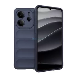   Szilikon telefonvédő (ütésállóság, kameravédő, 3D) SÖTÉTKÉK Xiaomi Redmi Note 14 4G