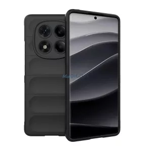 Szilikon telefonvédő (ütésállóság, kameravédő, 3D) FEKETE Xiaomi Redmi Note 14 Pro 4G