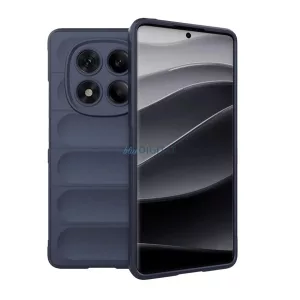 Szilikon telefonvédő (ütésállóság, kameravédő, 3D) SÖTÉTKÉK Xiaomi Redmi Note 14 Pro 4G