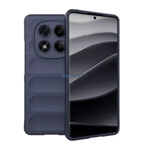 Szilikon telefonvédő (ütésállóság, kameravédő, 3D) SÖTÉTKÉK Xiaomi Redmi Note 14 Pro 4G