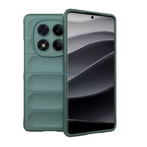 Szilikon telefonvédő (ütésállóság, kameravédő, 3D) SÖTÉTZÖLD Xiaomi Redmi Note 14 Pro 4G