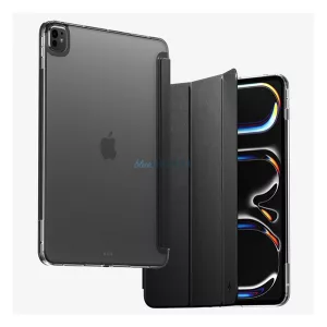 SPIGEN LIQUID AIR szilikon tok (aktív FLIP, oldalra nyíló, TRIFOLD, asztali tartó) FEKETE Apple IPAD Pro 11 (2025), IPAD Pro 11 (2024)