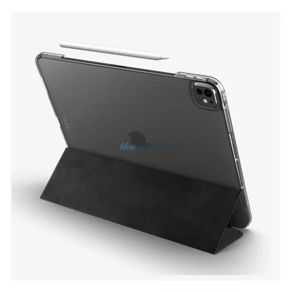 SPIGEN LIQUID AIR szilikon tok (aktív FLIP, oldalra nyíló, TRIFOLD, asztali tartó) FEKETE Apple IPAD Pro 11 (2025), IPAD Pro 11 (2024)