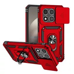   Defender szilikon telefonvédő (ütésállóság, tartógyűrű, kameravédő) PIROS Xiaomi 15T