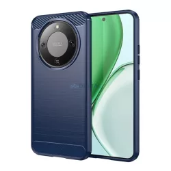   Szilikon telefonvédő (ütésállóság, légpárnás sarok, szálcsiszolt, karbon minta) SÖTÉTKÉK Honor Magic 8 Lite