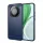 Szilikon telefonvédő (ütésállóság, légpárnás sarok, szálcsiszolt, karbon minta) SÖTÉTKÉK Honor Magic 8 Lite