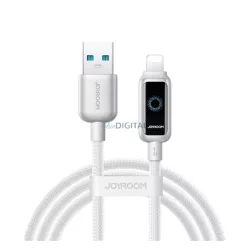  JOYROOM STARFLIGHT adatkábel (Type-C - lightning, 3A, PD gyorstöltő, LED jelzés, 120cm) FEHÉR Apple IPAD, IPAD 2, IPAD (3rd Generation)