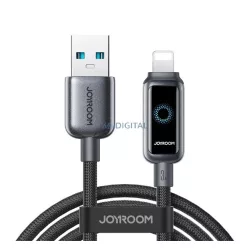   JOYROOM STARFLIGHT adatkábel (Type-C - lightning, 3A, PD gyorstöltő, LED jelzés, 120cm) FEKETE Apple IPAD, IPAD 2, IPAD (3rd Generation)