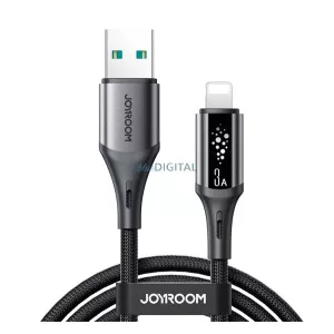 JOYROOM STARTALK adatkábel (USB - lightning, 3A, PD gyorstöltő, LED jelzés, 120cm) FEKETE Apple IPAD, IPAD 2, IPAD (3rd Generation)