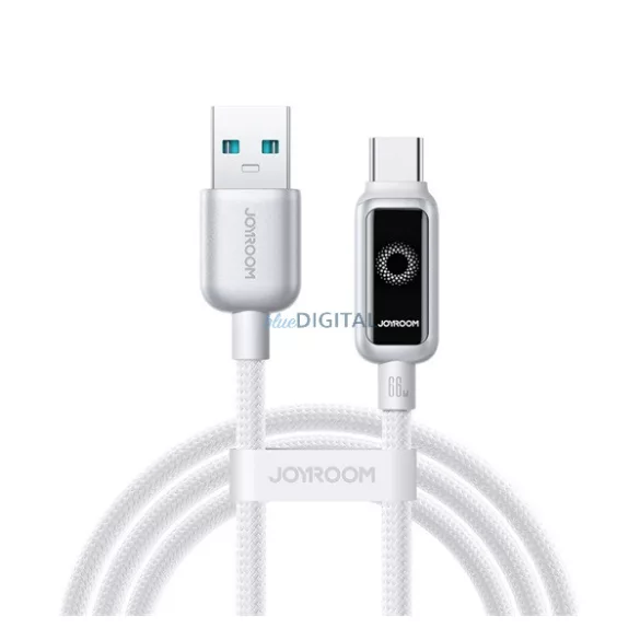 JOYROOM STARFLIGHT adatkábel (USB - Type-C, 66W, PD gyorstöltő, LED jelzés, 120cm) FEHÉR