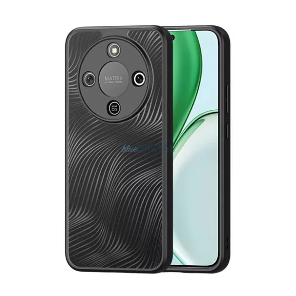 DUX DUCIS AIMO szilikon telefonvédő (ütésállóság, kameravédő, matt, hullám) FEKETE Honor Magic 8 Lite