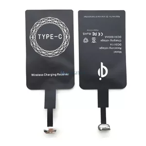 Wireless töltő adapter (hosszított fej, fogadóegység, gyorstöltő, Type-C töltőcsatlakozó, Qi)