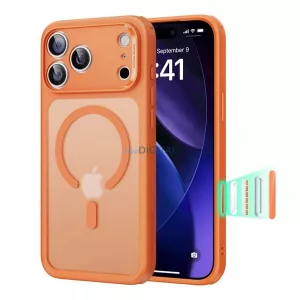 ESR CLASSIC HYBRID szilikon telefonvédő (ütésállóság, légpárnás sarok, kitámasztó, MagSafe) NARANCSSÁRGA Apple iPhone 17 Pro