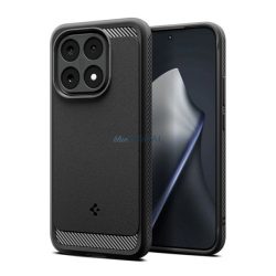   SPIGEN RUGGED ARMOR szilikon telefonvédő (ütésállóság, légpárnás sarok, karbon minta) FEKETE Xiaomi 15T