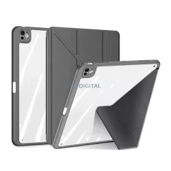   DUX DUCIS MAGI ORIGAMI tok álló, bőr hatású (aktív FLIP, oldalra nyíló, TRIFOLD, asztali tartó, ceruza tartó) SZÜRKE Apple IPAD Pro 11 (2024), IPAD Pro 11 (2025)
