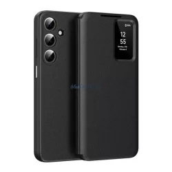   Tok álló (aktív FLIP, oldalra nyíló, Smart View Cover) FEKETE Samsung Galaxy A17 5G (SM-A176), Galaxy A17 4G (SM-A175)