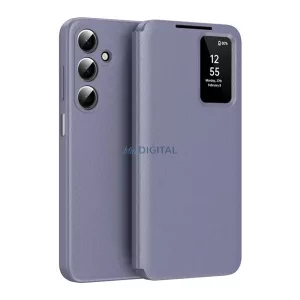 Tok álló (aktív FLIP, oldalra nyíló, Smart View Cover) LILA Samsung Galaxy A17 5G (SM-A176), Galaxy A17 4G (SM-A175)