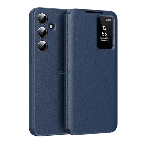 Tok álló (aktív FLIP, oldalra nyíló, Smart View Cover) SÖTÉTKÉK Samsung Galaxy S25 FE (SM-S731)