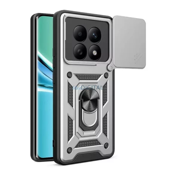 Defender szilikon telefonvédő (ütésállóság, tartógyűrű, kameravédő) EZÜST Xiaomi Redmi Note 15 5G