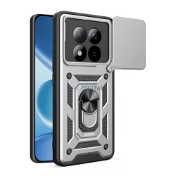   Defender szilikon telefonvédő (ütésállóság, tartógyűrű, kameravédő) EZÜST Xiaomi Redmi Note 15 Pro 5G