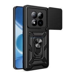   Defender szilikon telefonvédő (ütésállóság, tartógyűrű, kameravédő) FEKETE Xiaomi Redmi Note 15 Pro Plus 5G