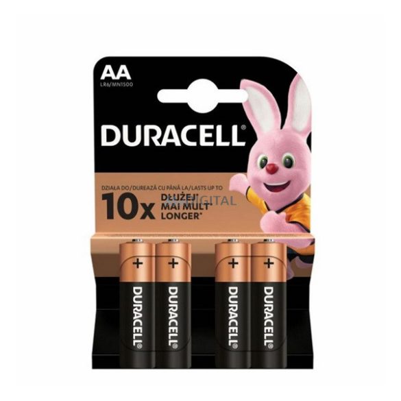 DURACELL tartós elem (AA, LR06, 1.5V, alkáli) 4db/csomag