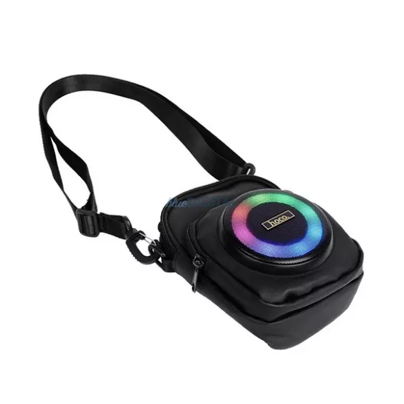 HOCO HC41 bluetooth hangszóró (v5.4, 2500mAh belső akku, kártyaolvasó, kézitáska, vállpánt, LED) FEKETE
